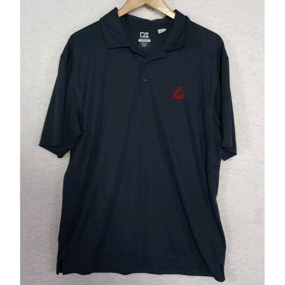 Cutter & Buck Shirt CB Drytech Moisture Wickening Size Large Mens Blue Polo Golf - Picture 2 of 11